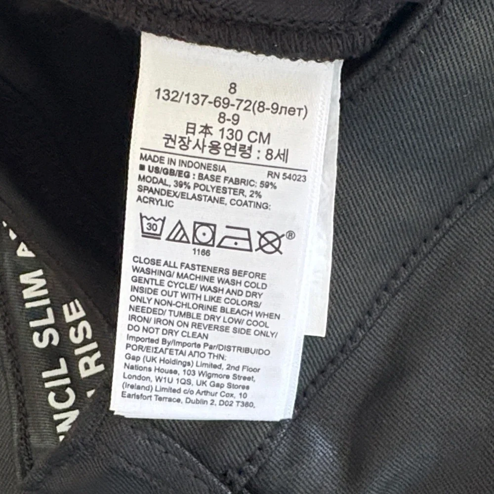 NWOT Gap Girls Black Pencil Slim Ankle Pants size 8